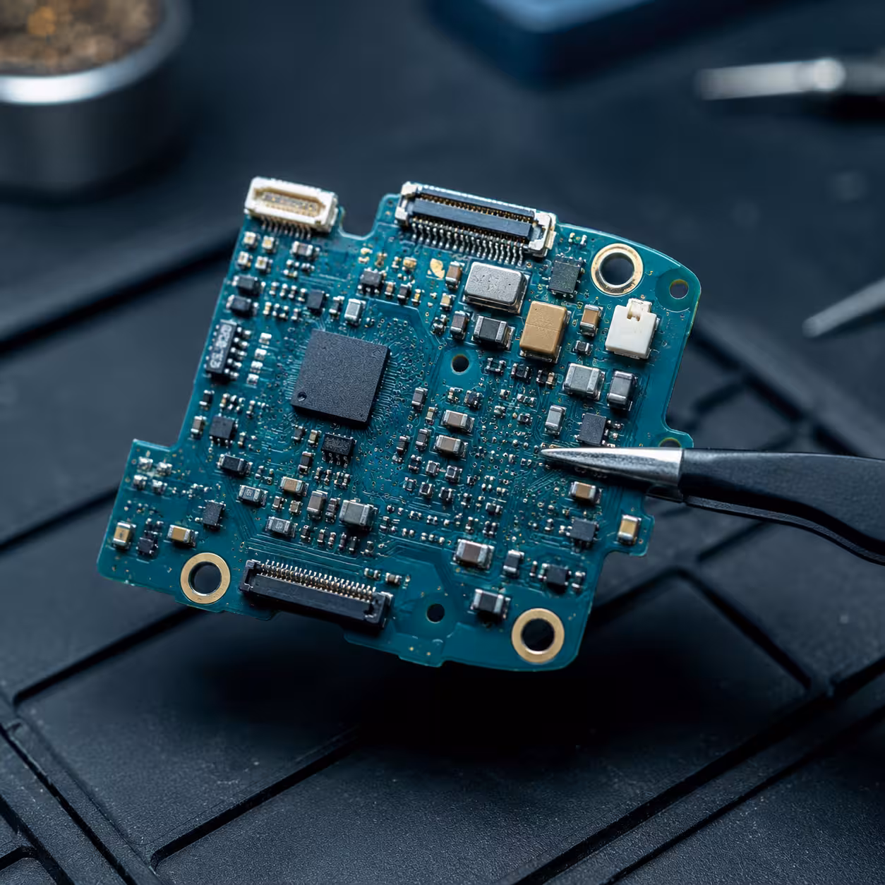 Circuit board assembly for a patient monitoring device.